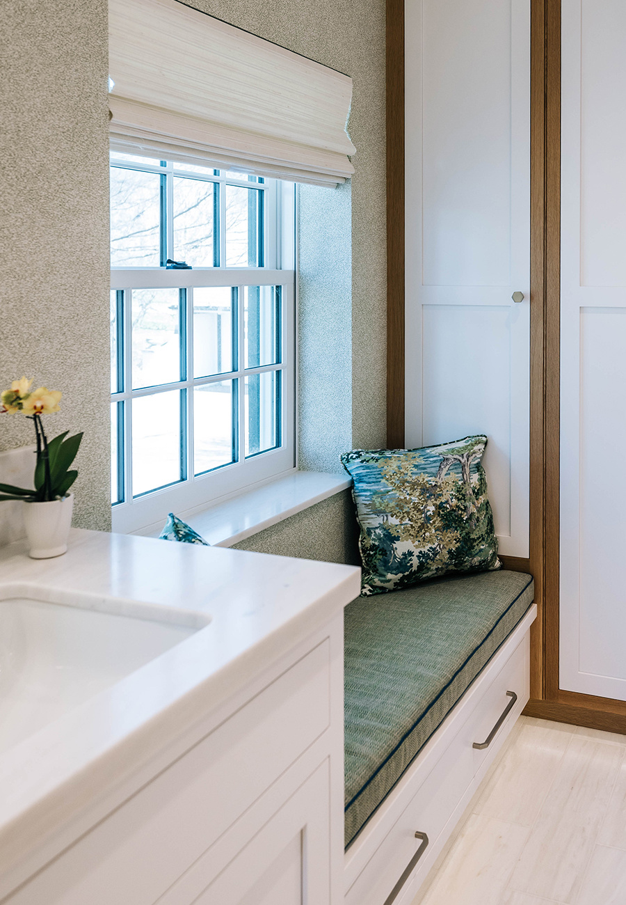 a design-build nook space near a window